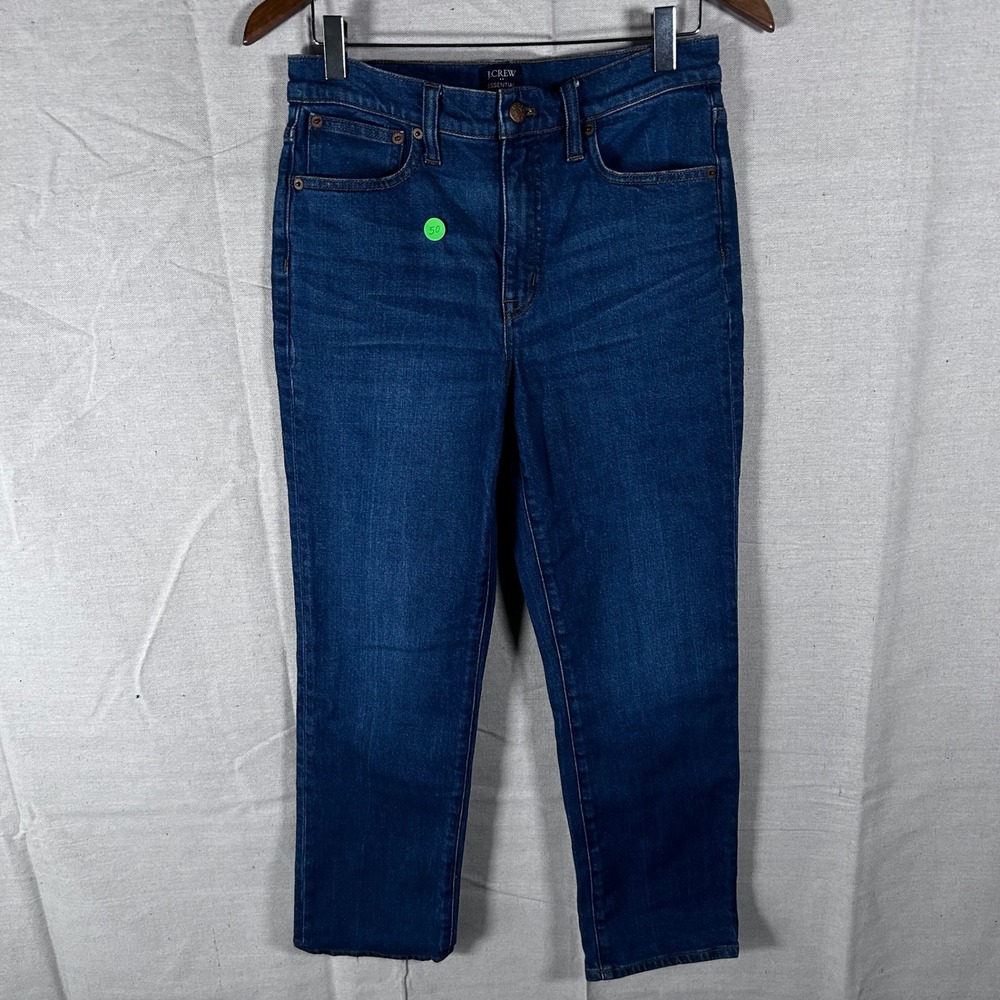 J.Crew Essential Straight Leg Jeans Womens 27 Blue Re-Imagined Stretch Denim